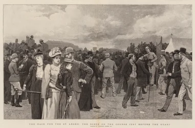 The Race for the St Leger, the Scene on the Course Just Before the Start